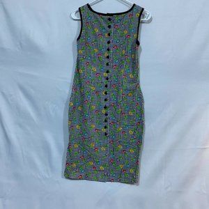 Misty Lane Womens Multicolor Floral Sleeveless Round Neck Sheath Dress Size 6